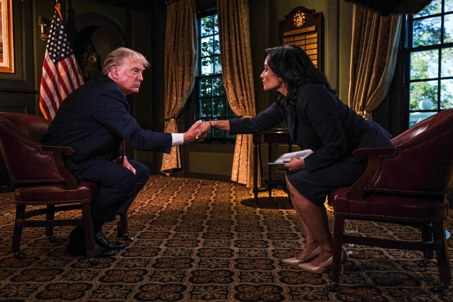 Kristen Welker interviews Donald Trump on Meet the Press amid political and FCC controversy.