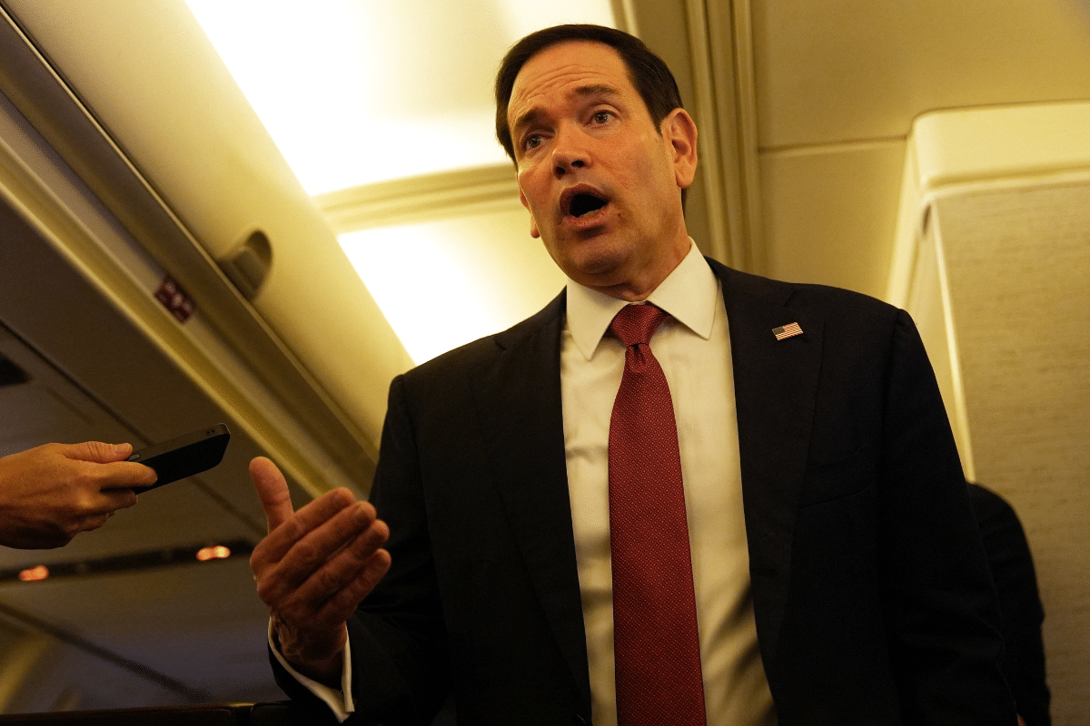 Marco Rubio discusses U.S.-Iran negotiations amid fresh strikes and Strait of Hormuz tensions.