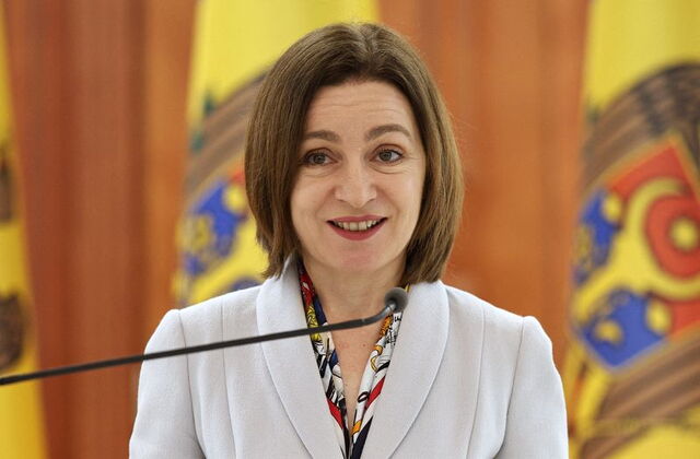 President Maia Sandu announces acting Prime Minister Eugeniu Osmochescu during Moldova's government transition.