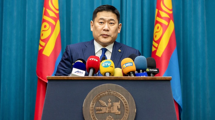 Mongolia prime minister resignation 2026 as Zandanshatar Gombojav submits letter to Mongolian People's Party reported by Chinese state broadcaster CCTV raising questions about succession and political stability between Russia and China.