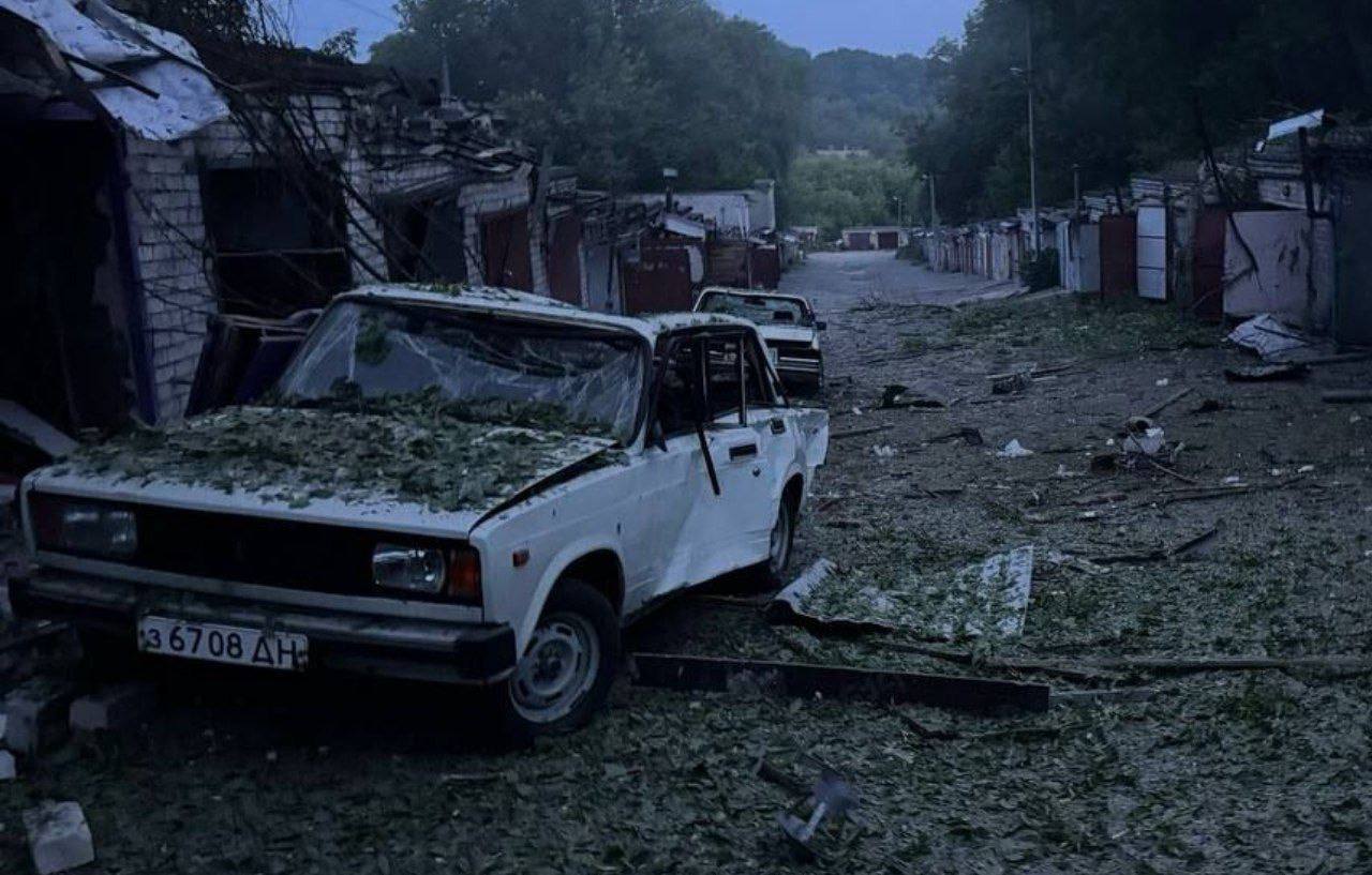Damaged buildings in Ukraine after Russian drone and missile attacks on Odesa and Dnipro overnight.