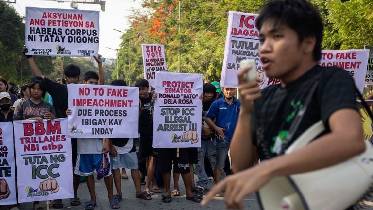 Philippine Vice President Sara Duterte during growing political tensions over her impeachment trial.