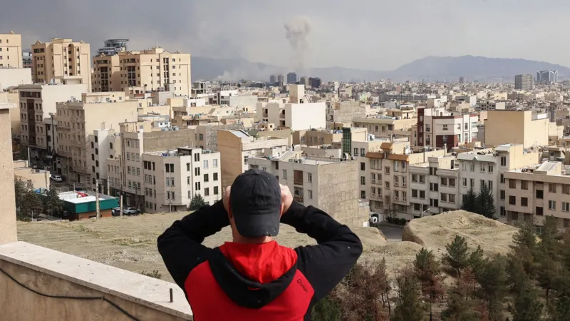 US and Israel attack Iran with airstrikes targeting military sites amid escalating Middle East conflict.