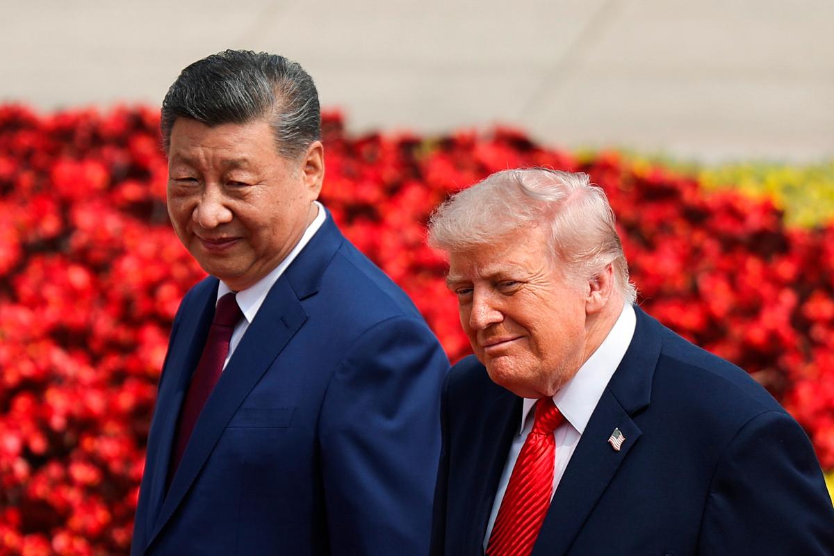 Xi Jinping and Donald Trump meeting in Beijing during summit focused on Taiwan, trade, and global tensions.